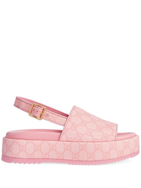 gucci pink slides women|pink Gucci slides platform.